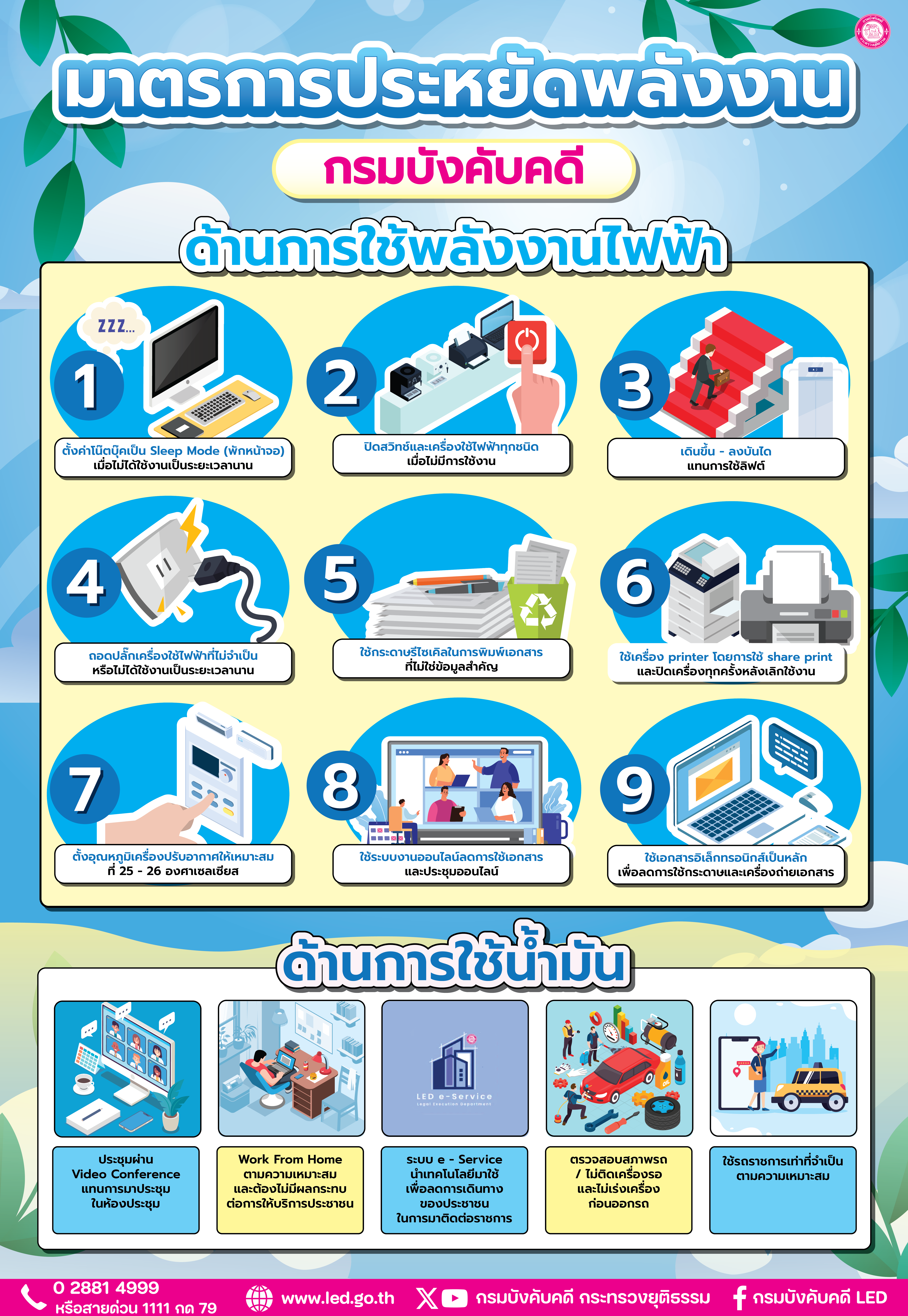 กรมบังคับคดี ร่วมรณรงค์มาตรการประหยัดพลังงาน